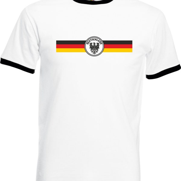 Germany Retro Style German Deutschland Deutsch Football Flag Team T-Shirt - All Sizes Available