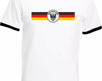 Germany Retro Style German Deutschland Deutsch Football Team T-Shirt Unisex Adult 100% Cotton