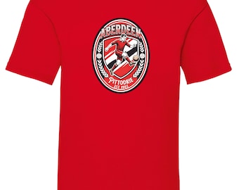 Aberdeen T-Shirt Football Fan Supporter Vintage Style Cotton Adult Unisex Top