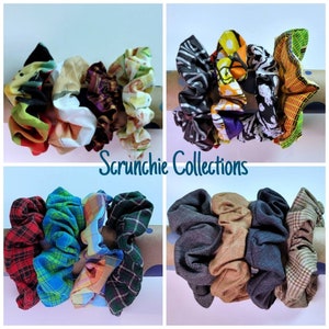 Hair Scrunchie Collections, elk met een eigen thema. Geschikt voor de meeste gelegenheden en alle leeftijden. Perfect haaraccessoire. Geweldig cadeau!