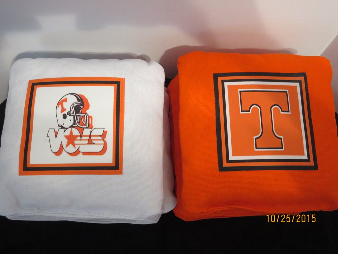 8 Cornhole Bean Bags – Tennessee Volunteers Handcrafted Set