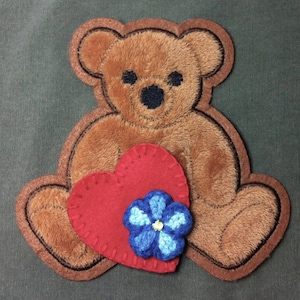 Kaylee Patch SET - Bear, Heart & Flower PRE-DYED and distressed! Perfect for Cosplay!