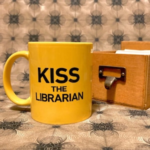 Kiss The Librarian Mug Screen Accurate Buffy Something Blue S4EP9 Printed on BOTH SIDES!