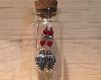 Kaylee Strawberry Earrings in a Bottle Firefly Serenity RED