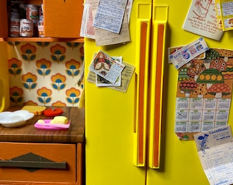 Miniature Vintage Kitchen Ephemera: Dollhouse Fridge Printables (Digital Download)