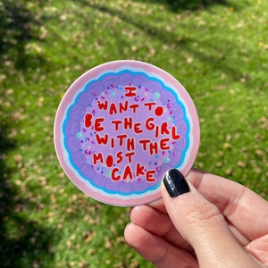 Hole Live Through This inspired sticker waterproof 3” cake