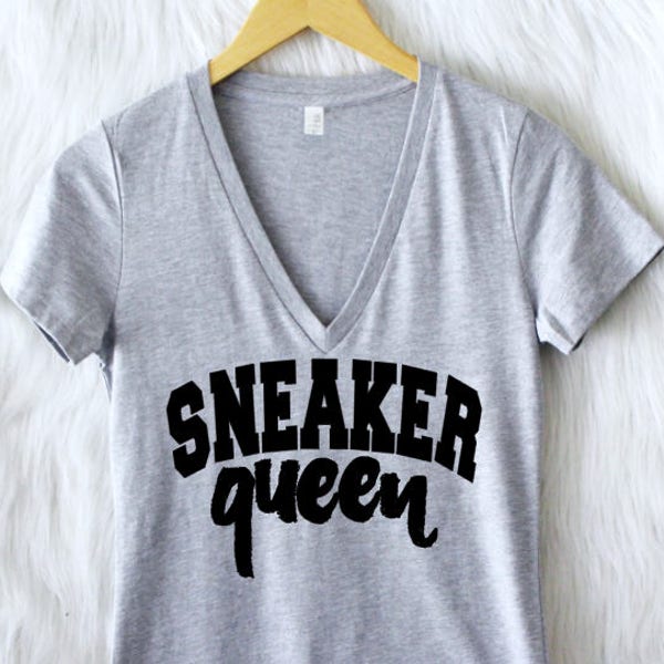 ALL SIZES, STYLES Customizable Colors Sneaker Queen womens shirt girls shirt