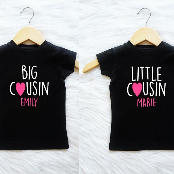 ALL SIZES Customizable colors big cousin little cousin big mid lil Kids 3 Sibling cousins  big little  son matching shirts