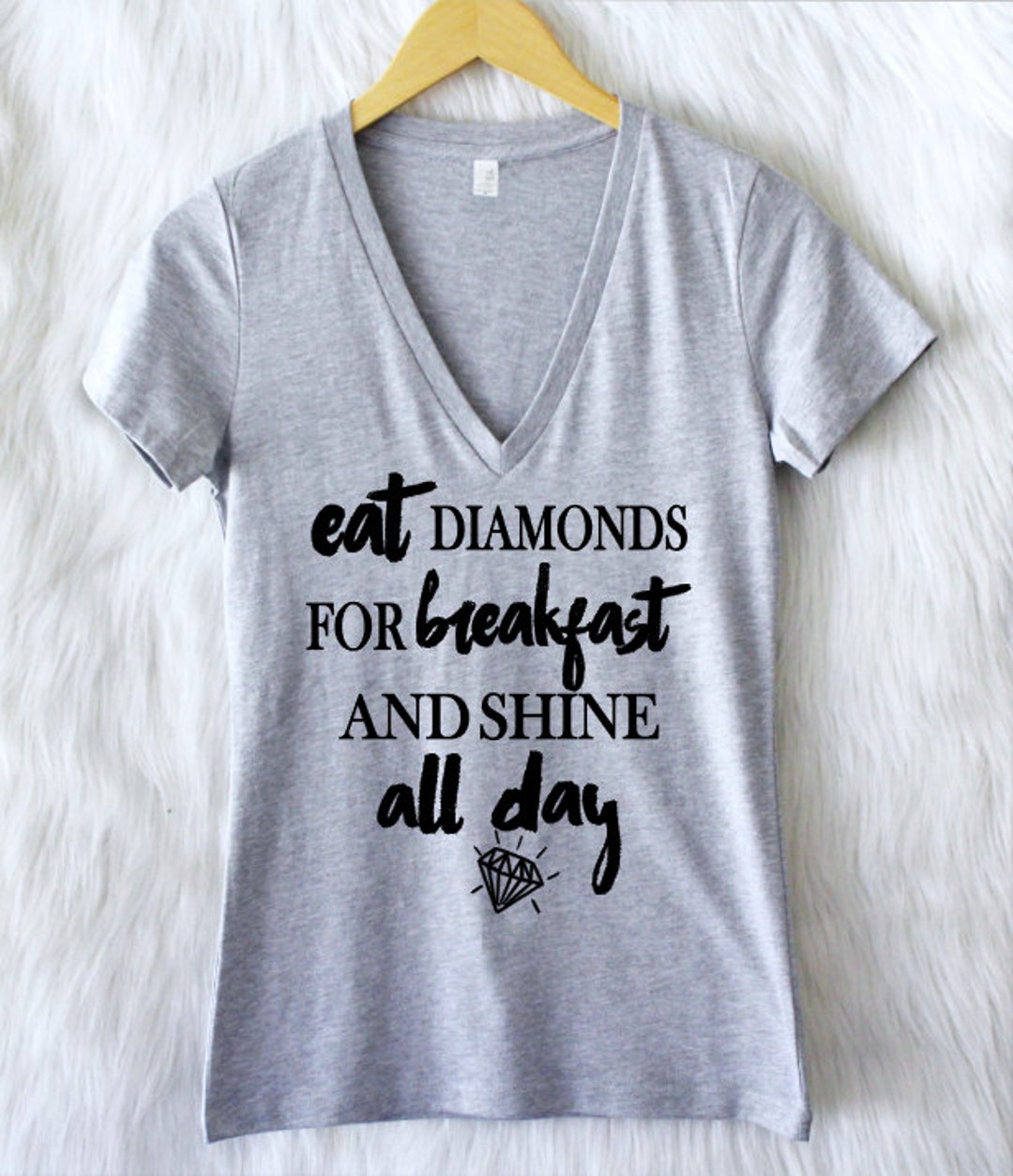 ALL SIZES Customizable Colors Eat Diamonds for Breakfast and - Etsy