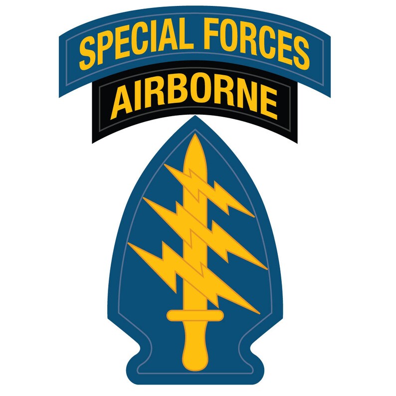 US Army Special Forces Airborne SSI Patch Decal on 3M Etsy