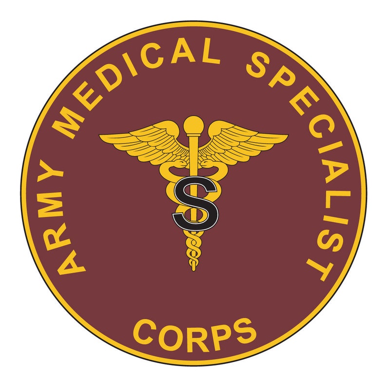 Us Army Medical Specialist Corps Plaque Decal On 3m Etsy