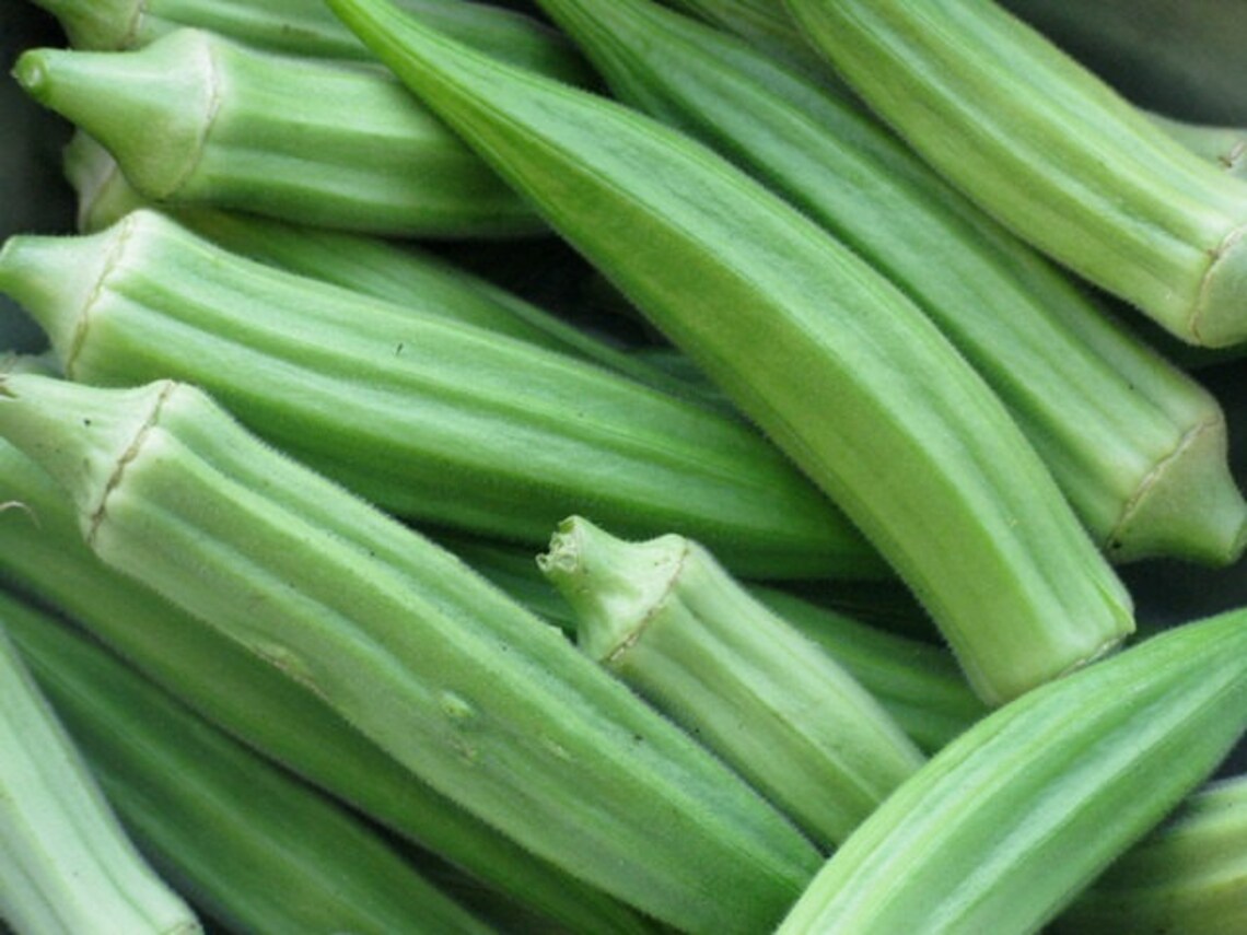 100 Okra Seeds Clemson Spineless Etsy
