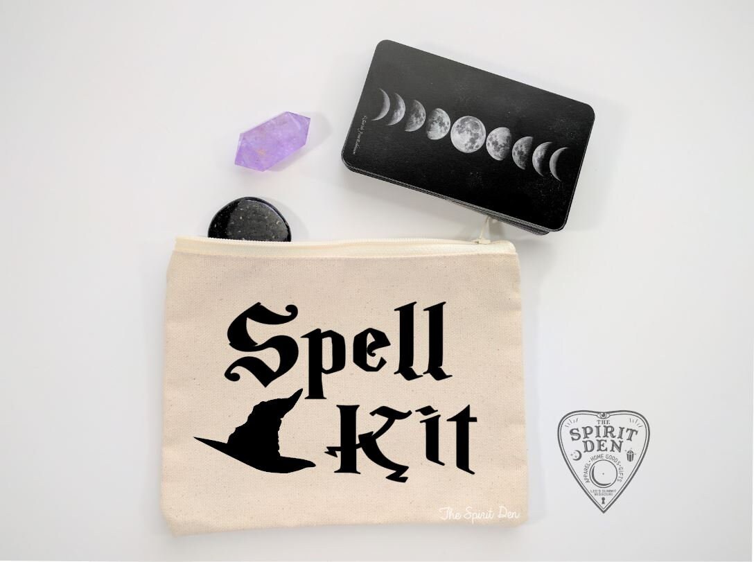Spell Kit Canvas Zipper Bag Tarot Bag Ritual Tools Witch Etsy