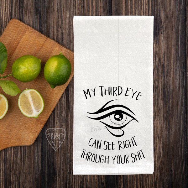 My Third Eye, Tea Towel, Spirituality Gift, Celestial Mystical, Yoga, Metaphysical Gift, Third Eye Chakra, Witchy Gifts, Witchcraft, Chakras