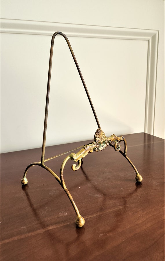 Wrought Iron Easel Display Stand Decorative Rustic Aged Etsy