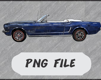 64 Ford Mustang Convertible PNG, SVG, Pdf File Cut File Design Instant ...