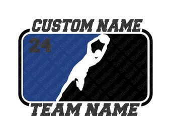 Custom Soccer T-Shirt  - Custom Personalized Soccer Team with Number, Team Colors, School Spirit Shirt - Split Design