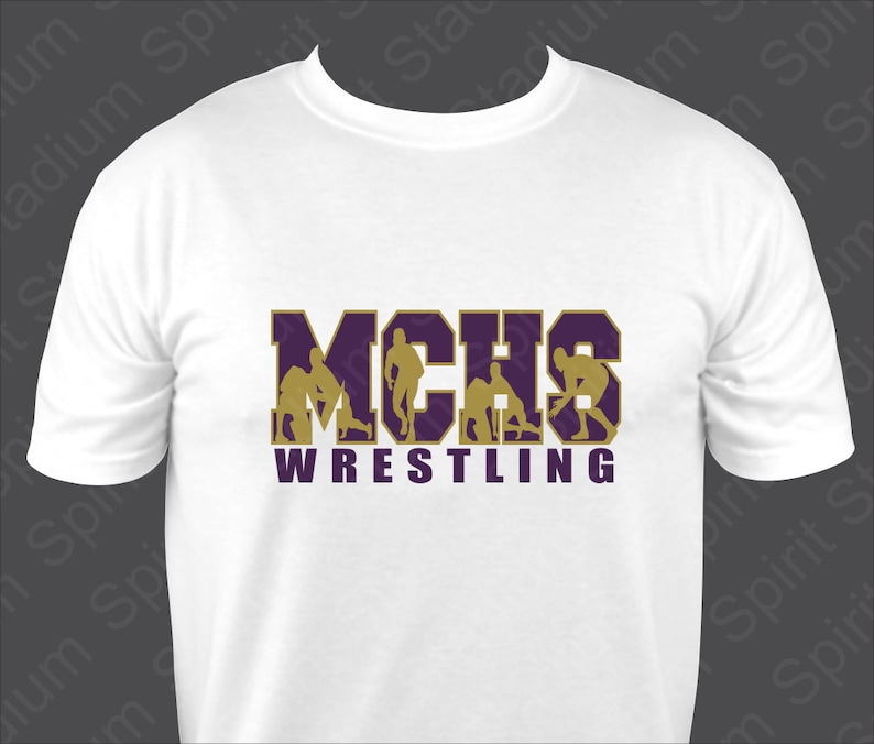 Wrestling Shirt Team School Mascot Custom Spirit Tshirt Etsy