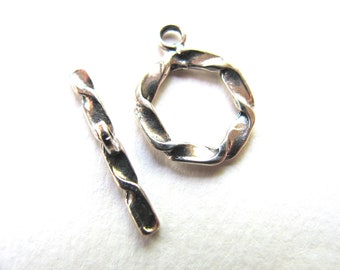 Toggle clasp, Sterling Silver, ring 14mm, toggle 20mm B-8034