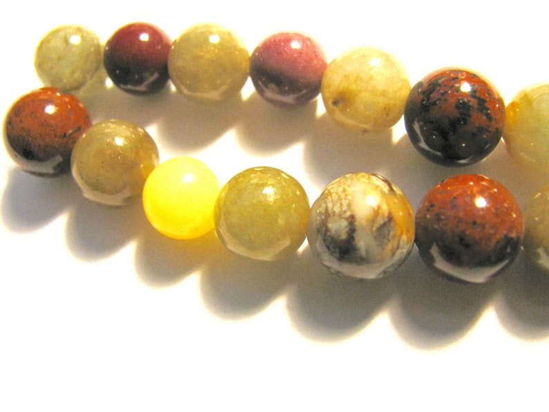 22 beads Agate beads 9 to 10mm 8 inch strand multicolor G-48