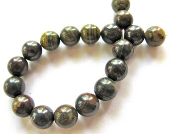 Tiger Iron Jasper, 18 beads, 8mm - #183