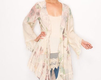 womens white duster cardigan