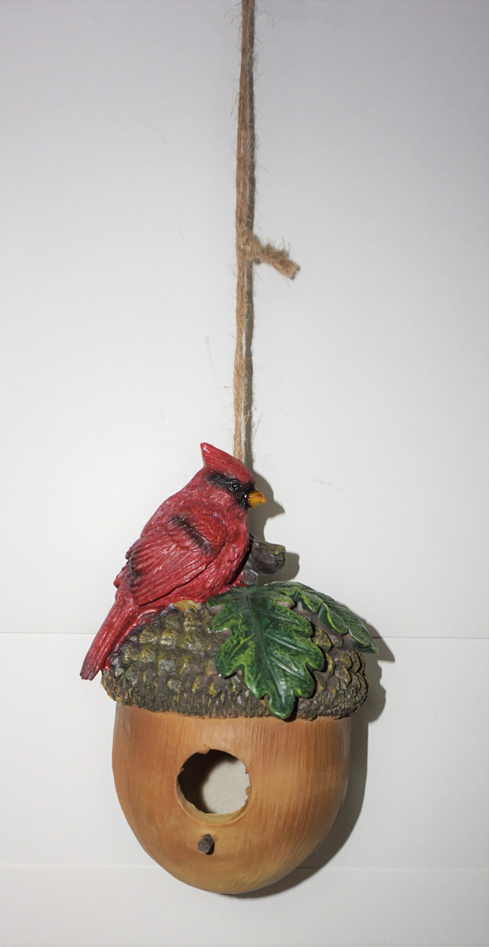 Acorn Shaped birdhouse with Cardinal Songbird Outdoor Etsy