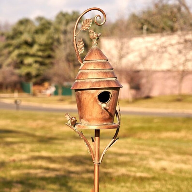 Copper Vintage House Bird House Mary Yard Art 70 - Etsy