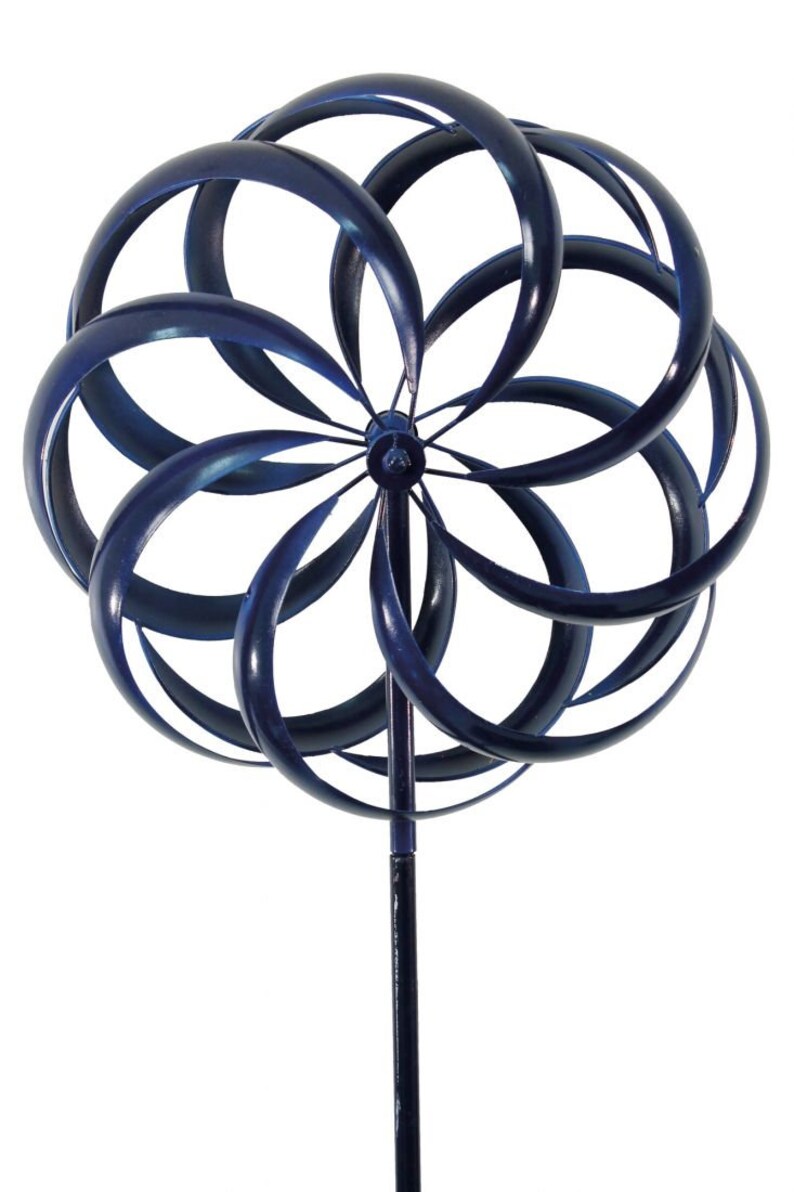 Garden Wind Spinner Blue Spinners Both Directions Etsy