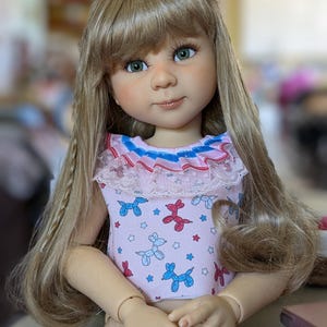 OOAK Balloon Puppies Dress set for My Meadow LL size dolls - Shy, Ardyn and Masha... and similar size dolls like Kidz n Cats or Gotz.