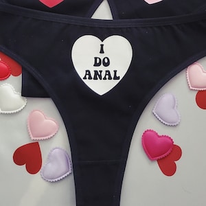 Valentine&#39;s Day Panties, Heart Shaped Thong, Sexy Lingerie, Gift for Her