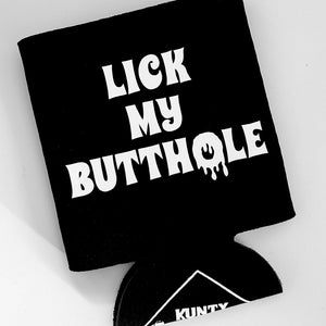butthole can sleeve, Insulated beverage holder, beer can cooler, funny drink sleeve, stocking stuffers, Christmas, birthday gift, puff print