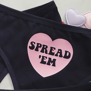 Valentine&#39;s Day Panties, Heart Shaped Thong, Sexy Lingerie, Gift for Her