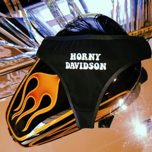 horny Davidson thong, Harley Davidson thong, panties, cotton underwear, motorcycle underwear, birthday gift, present, party, naughty gift