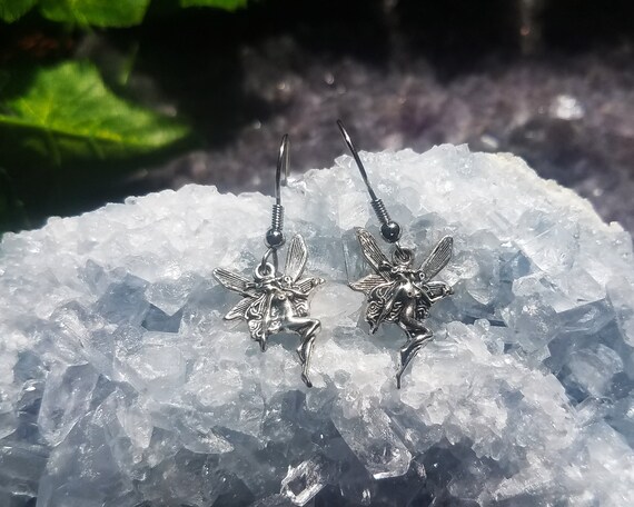 Silver Fairy Pixie Fae Earrings