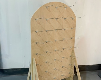 Pop Up Stand for Metal Peg Hooks, Plywood Retail Display for Craft Trade Shows
