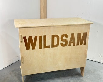 Flat Packed PopUp Kiosk Counter for Modern Popups Retail and Boutique Displays