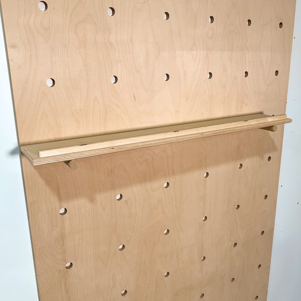 Lipped Pegboard Shelf