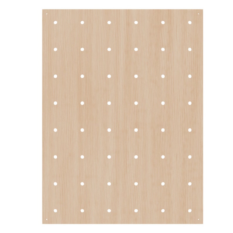 Modern Wood Pegboard Wall, Modular Floating Shelves for Playroom, Nursery, Gym, Retail Display afbeelding 15