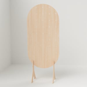 Round Freestanding Pegboard Display Stand for Retail Popups Craftshows Booths Tradeshows made from Birch Plywood