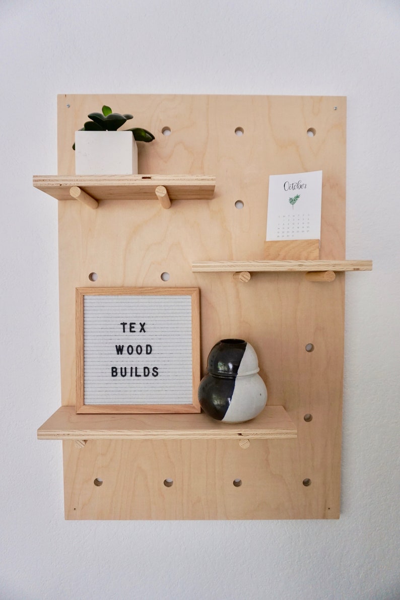 Modern Large Retail Display Wall Hanging Pegboard Etsy