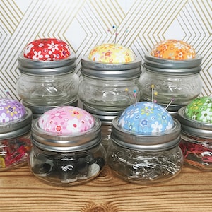 Pin Cushion Mason Jars