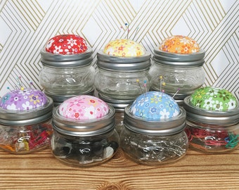 Pin Cushion Mason Jars