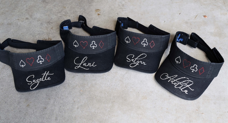 with Name on Brim Custom Poker Visor or Hat