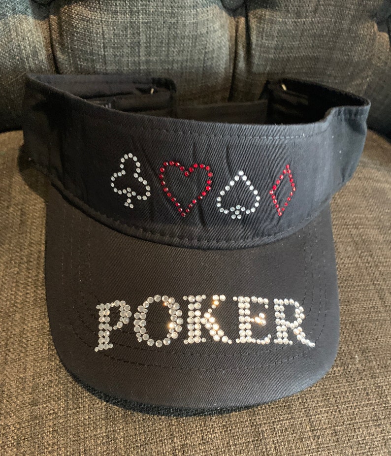 with Name on Brim Custom Poker Visor or Hat