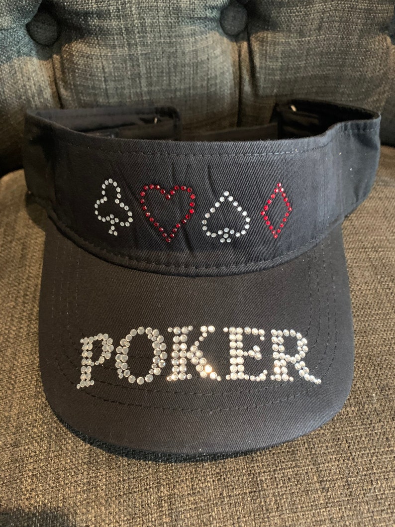 with Name on Brim Custom Poker Visor or Hat