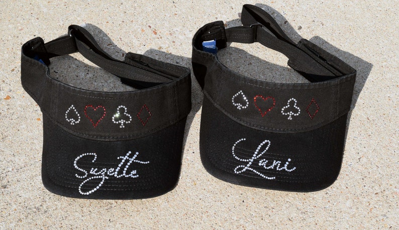with Name on Brim Custom Poker Visor or Hat