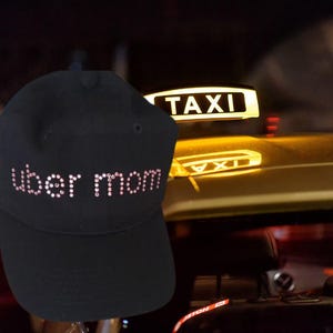 Uber Mom Hat in Rhinestones- Navy Hat, Black, White, Pink and More