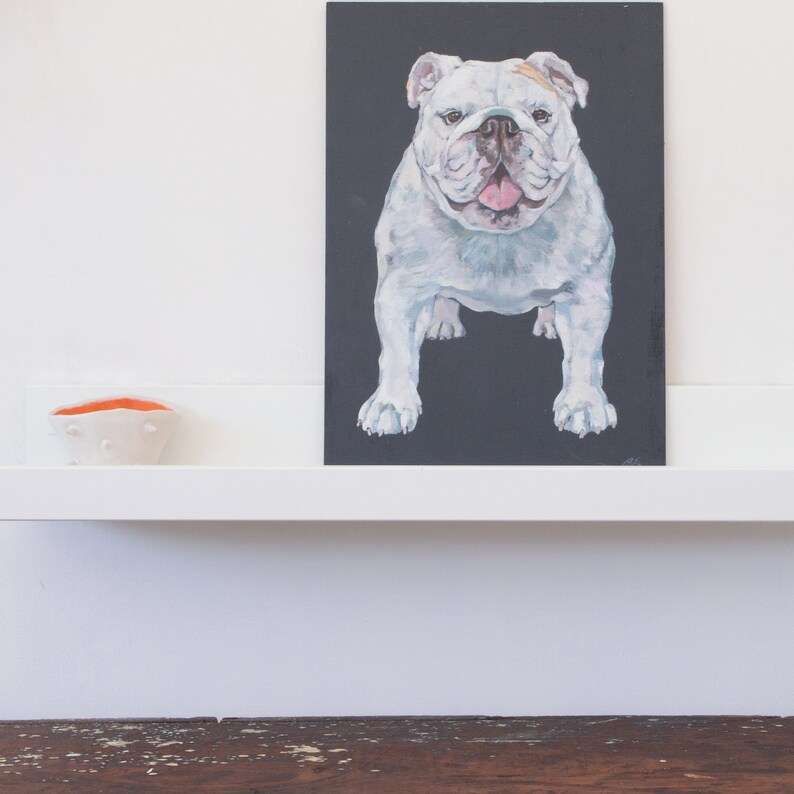 Cat for a meaningful gift hand painted from your photograph onto an A4 piece of birch plywood with acrylic paint Dog or pet portrait