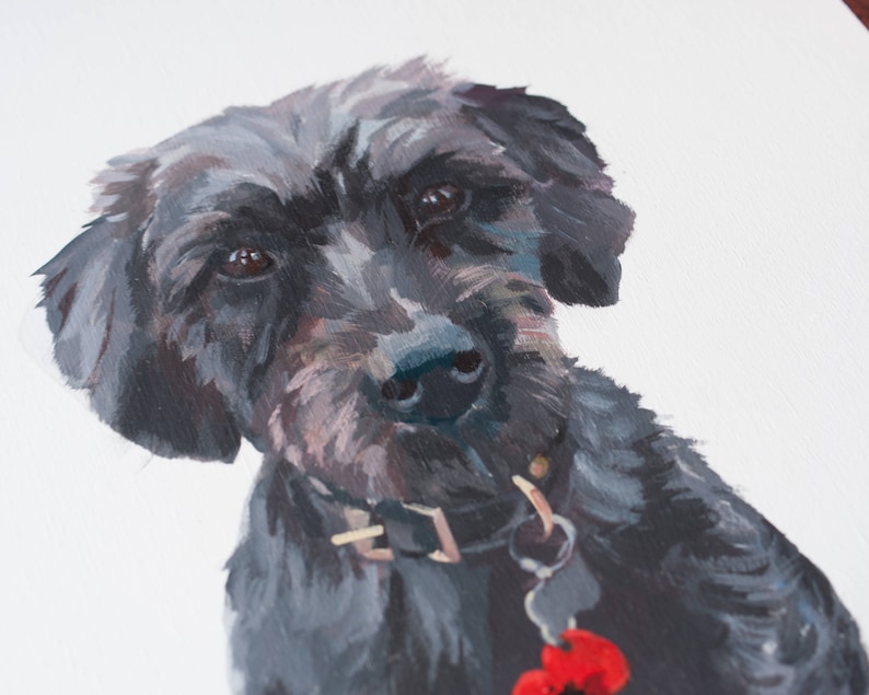 Cat for a meaningful gift hand painted from your photograph onto an A4 piece of birch plywood with acrylic paint Dog or pet portrait